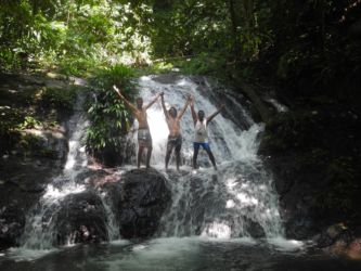 Shank, Pierre-Marie et Jelber sur la cascade du Tigre !